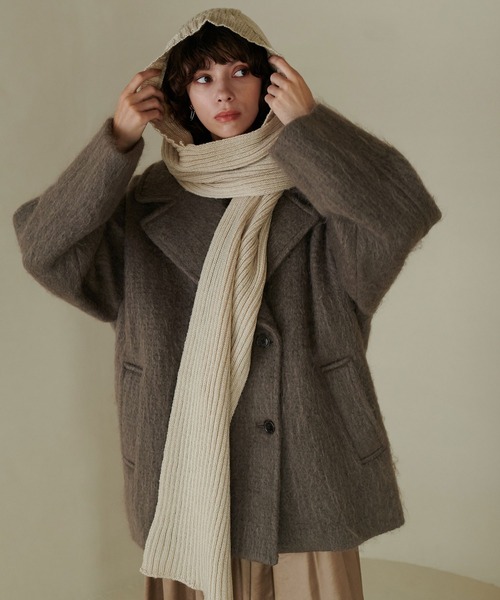 TITE IN THE STORE（ティテ　インザ　ストア）の「マフラーニットバラクラバ（マフラー・レディース・ホワイト/ブラック・FREE）」の5枚目の写真