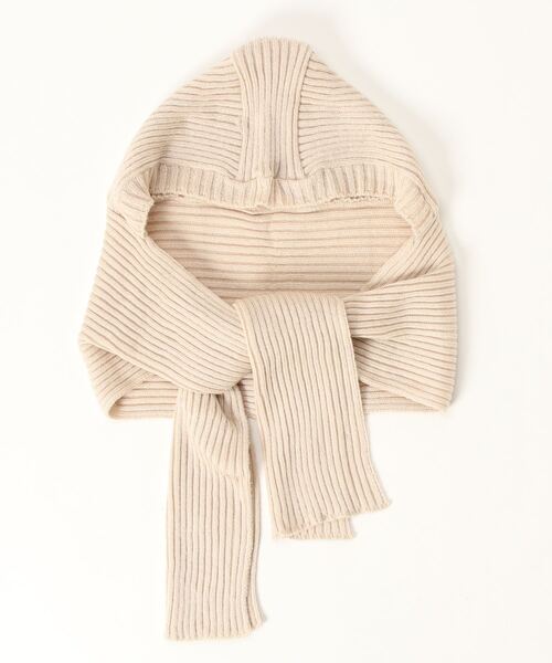 TITE IN THE STORE（ティテ　インザ　ストア）の「マフラーニットバラクラバ（マフラー・レディース・ホワイト/ブラック・FREE）」の10枚目の写真