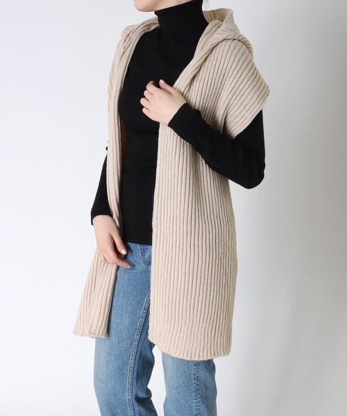 TITE IN THE STORE（ティテ　インザ　ストア）の「マフラーニットバラクラバ（マフラー・レディース・ホワイト/ブラック・FREE）」の18枚目の写真