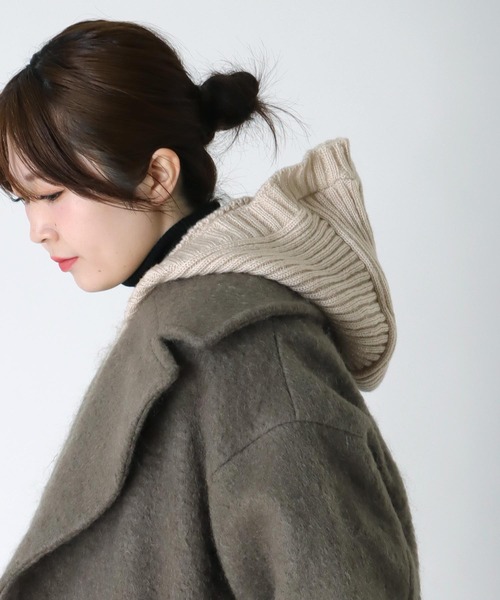 TITE IN THE STORE（ティテ　インザ　ストア）の「マフラーニットバラクラバ（マフラー・レディース・ホワイト/ブラック・FREE）」の20枚目の写真