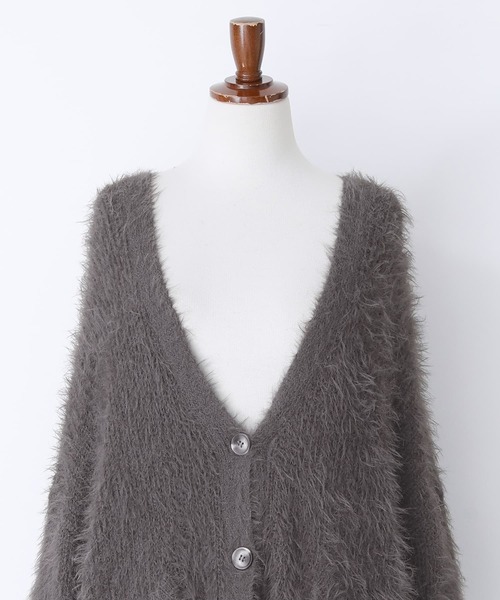 n'OrLABEL（ノアールレーベル）の「『シャギーニットロングカーディガン』（カーディガン/ボレロ・レディース・ベージュ/チャコール・FREE）」の16枚目の写真