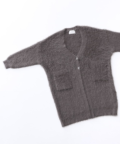 n'OrLABEL（ノアールレーベル）の「『シャギーニットロングカーディガン』（カーディガン/ボレロ・レディース・ベージュ/チャコール・FREE）」の17枚目の写真