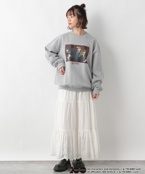 GOOD ROCK SPEED(グッドロックスピード)の「HarryPotter/ハリーポッター裏毛スウェット(スウェット・レディース・ブラック/ホワイト/グレー・FREE)」の20枚目の写真
