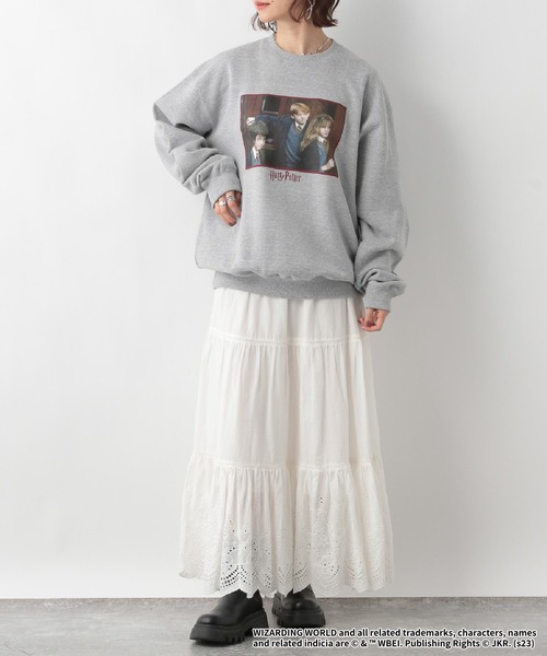 GOOD ROCK SPEED(グッドロックスピード)の「HarryPotter/ハリーポッター裏毛スウェット(スウェット・レディース・ブラック/ホワイト/グレー・FREE)」の9枚目の写真