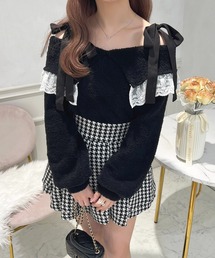 もこもこレースオフショルニット【ZOZOTOWN限定アイテム】