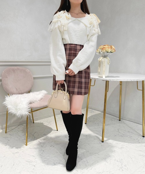 セール】もこもこレースオフショルニット【ZOZOTOWN限定アイテム