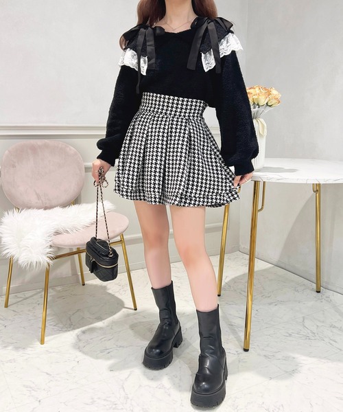 apres jour(アプレジュール)の「もこもこレースオフショルニット【ZOZOTOWN限定アイテム】(ニット/セーター・レディース・ライトピンク/オフホワイト/ラベンダー/ブラック・X-LARGE/フリー)」の7枚目の写真