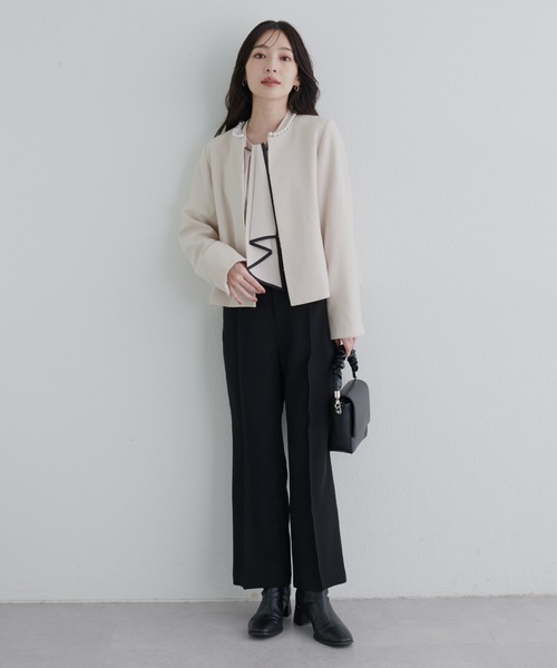 natural couture（ナチュラルクチュール）の「配色ボウタイ2WAYブラウス（シャツ/ブラウス・レディース・オフホワイト/ピンクベージュ/その他1/グレイッシュベージュ/ネイビー/サックスブルー/その他2/ミント・FREE）」の22枚目の写真