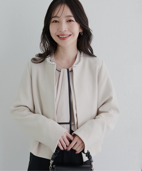 natural couture（ナチュラルクチュール）の「配色ボウタイ2WAYブラウス（シャツ/ブラウス・レディース・オフホワイト/ピンクベージュ/その他1/グレイッシュベージュ/ネイビー/サックスブルー/その他2/ミント・FREE）」の21枚目の写真