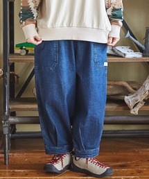 CUBE SUGAR | 10オンスストレッチデニム裏起毛バルーンパンツ(デニムパンツ)