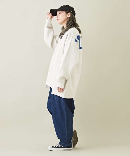 CUBE SUGAR（キューブシュガー）の「10オンスストレッチデニム裏起毛バルーンパンツ（デニムパンツ・レディース・マルチ/ブラック/インディゴブルー・M）」の13枚目の写真