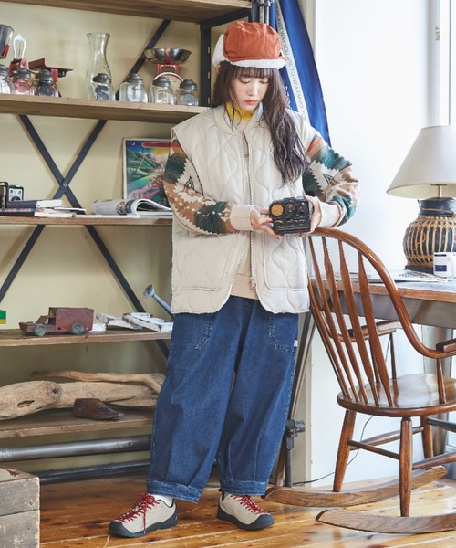 CUBE SUGAR（キューブシュガー）の「10オンスストレッチデニム裏起毛バルーンパンツ（デニムパンツ・レディース・マルチ/ブラック/インディゴブルー・M）」の5枚目の写真