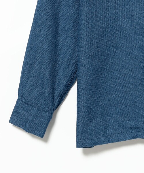 【セール】ダブルガーゼ インディゴ パナマ オープンカラー ボタンダウン シャツ（シャツ/ブラウス）｜BEAMS PLUS（ビームスプラス）