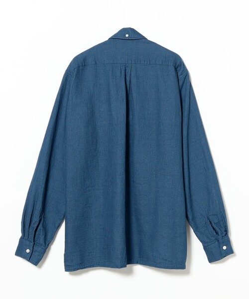 【セール】ダブルガーゼ インディゴ パナマ オープンカラー ボタンダウン シャツ（シャツ/ブラウス）｜BEAMS PLUS（ビームスプラス）