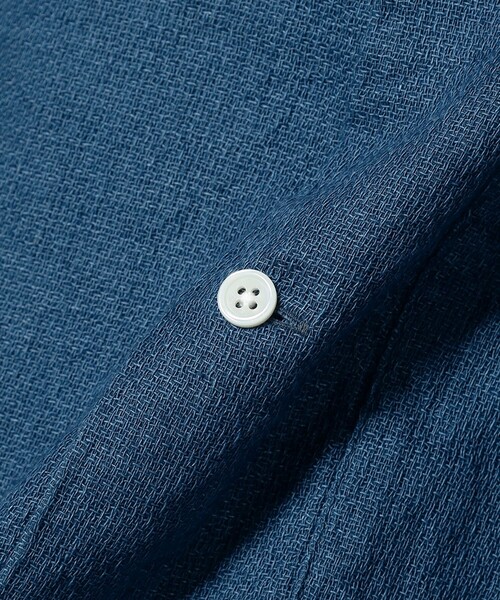 【セール】ダブルガーゼ インディゴ パナマ オープンカラー ボタンダウン シャツ（シャツ/ブラウス）｜BEAMS PLUS（ビームスプラス）