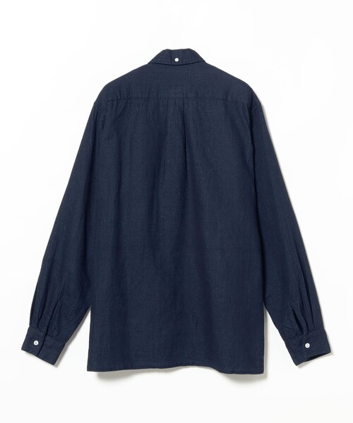 【セール】ダブルガーゼ インディゴ パナマ オープンカラー ボタンダウン シャツ（シャツ/ブラウス）｜BEAMS PLUS（ビームスプラス）