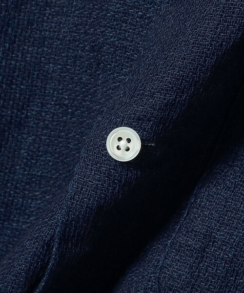 【セール】ダブルガーゼ インディゴ パナマ オープンカラー ボタンダウン シャツ（シャツ/ブラウス）｜BEAMS PLUS（ビームスプラス）