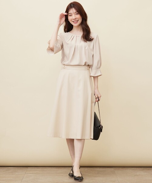 ANY SIS（エニィスィス）の「【セットアップ対応】褒めらレディフレア スカート（スカート・レディース・アイボリー系/ネイビー系/ライトグレー系/ベージュ系・1/2/3）」の5枚目の写真