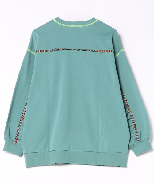 チチカカ（チチカカ）の「ギャザースリーブプルオーバー（スウェット・レディース・ライトベージュ/ブルー/ブラック・FREE）」の4枚目の写真