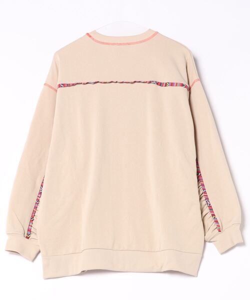 チチカカ（チチカカ）の「ギャザースリーブプルオーバー（スウェット・レディース・ライトベージュ/ブルー/ブラック・FREE）」の5枚目の写真