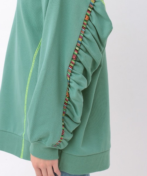 チチカカ（チチカカ）の「ギャザースリーブプルオーバー（スウェット・レディース・ライトベージュ/ブルー/ブラック・FREE）」の21枚目の写真