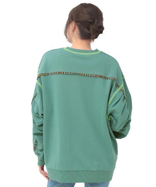 チチカカ（チチカカ）の「ギャザースリーブプルオーバー（スウェット・レディース・ライトベージュ/ブルー/ブラック・FREE）」の18枚目の写真