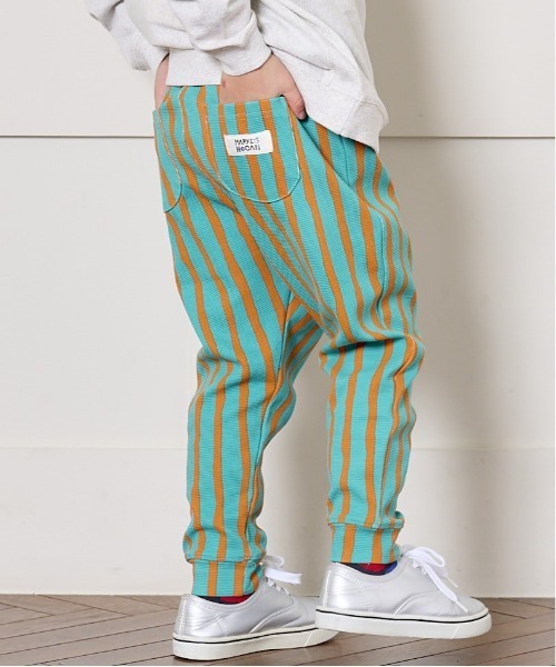 HOGAN RANCH WEAR(ホーガンランチウエア)の「ソウガラサルエルロングパンツ(80~130cm)(その他パンツ・キッズ・チェック/ラベンダー/ブルー/マルチ/オレンジ/グリーン/グレー/オフホワイト/ベージュ/ブラック・90/100/110/120/80/130/95)」の5枚目の写真