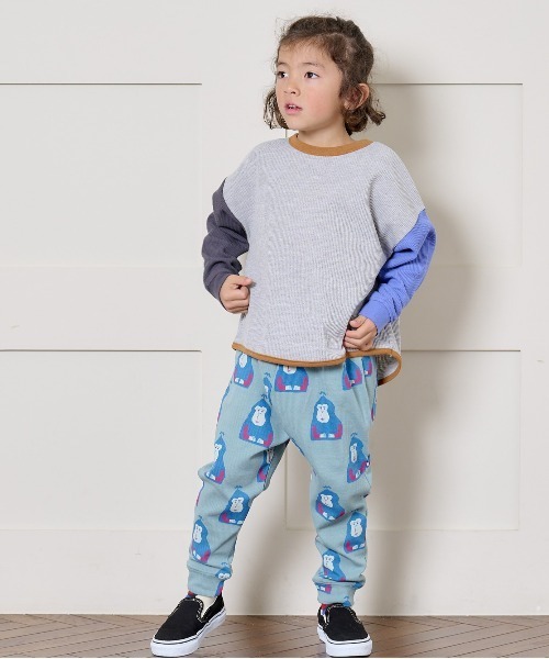 HOGAN RANCH WEAR(ホーガンランチウエア)の「ソウガラサルエルロングパンツ(80~130cm)(その他パンツ・キッズ・チェック/ラベンダー/ブルー/マルチ/オレンジ/グリーン/グレー/オフホワイト/ベージュ/ブラック・90/100/110/120/80/130/95)」の11枚目の写真