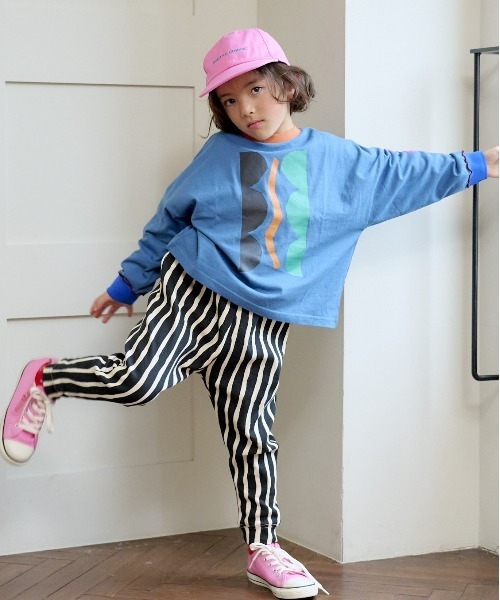 HOGAN RANCH WEAR(ホーガンランチウエア)の「ソウガラサルエルロングパンツ(80~130cm)(その他パンツ・キッズ・チェック/ラベンダー/ブルー/マルチ/オレンジ/グリーン/グレー/オフホワイト/ベージュ/ブラック・90/100/110/120/80/130/95)」の13枚目の写真