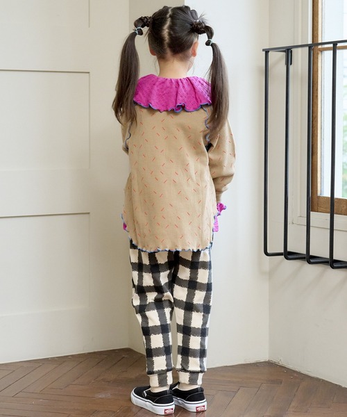 HOGAN RANCH WEAR(ホーガンランチウエア)の「ソウガラサルエルロングパンツ(80~130cm)(その他パンツ・キッズ・チェック/ラベンダー/ブルー/マルチ/オレンジ/グリーン/グレー/オフホワイト/ベージュ/ブラック・90/100/110/120/80/130/95)」の17枚目の写真