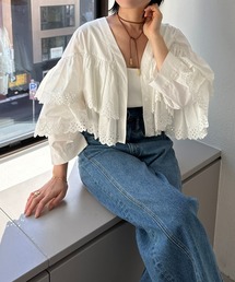 COLLAGE GALLARDAGALANTE | レース刺繍ボレロシャツ(シャツ/ブラウス)