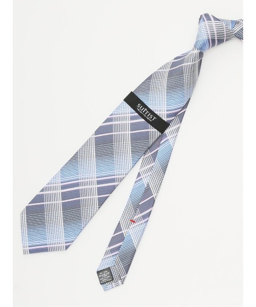 スーティスト セッテピエゲ シルクチェック柄 ネクタイ 8.5cm幅（ネクタイ）｜SUITIST（スーティスト）
