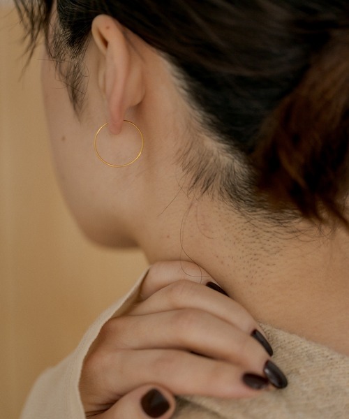 ear PAPILLONNER（イアパピヨネ）の「極細20mmフープイヤリング（イヤリング・レディース・ゴールド/シルバー・FREE）」の10枚目の写真