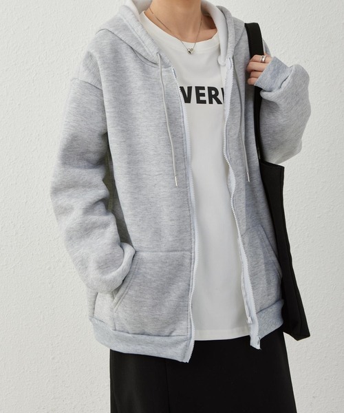 ★新品★ホリスター★裏シェルパ付フルジップニットパーカー (Grey/L) ☆新品☆ホリスター☆裏シェルパ付フルジップニットパーカー