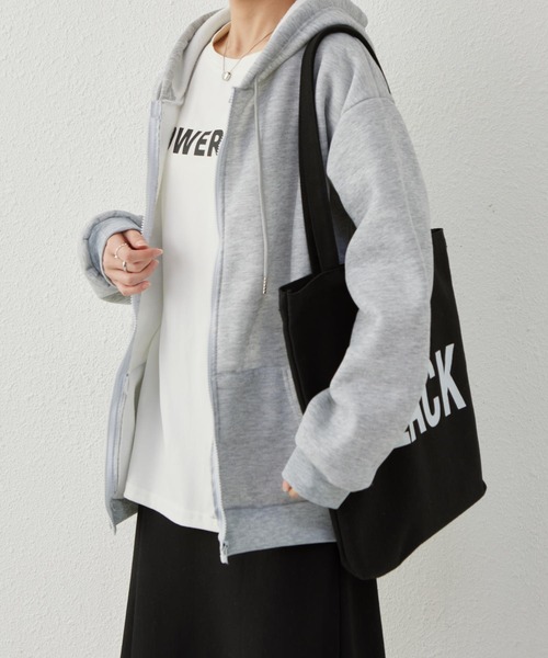 セール】フルジップあったかパーカー 裏起毛シンプルジップパーカー