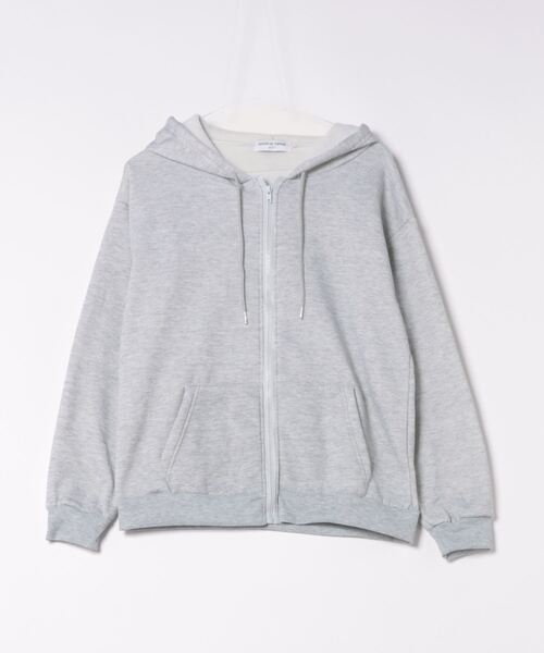 セール】フルジップあったかパーカー 裏起毛シンプルジップパーカー