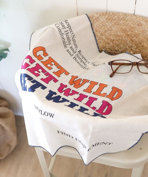 カラフルな色展開!]BFタイポハンカチ45×45cm（ハンカチ/ハンドタオル