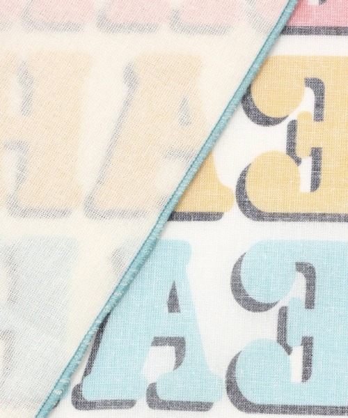 カラフルな色展開!]BFタイポハンカチ45×45cm（ハンカチ/ハンドタオル