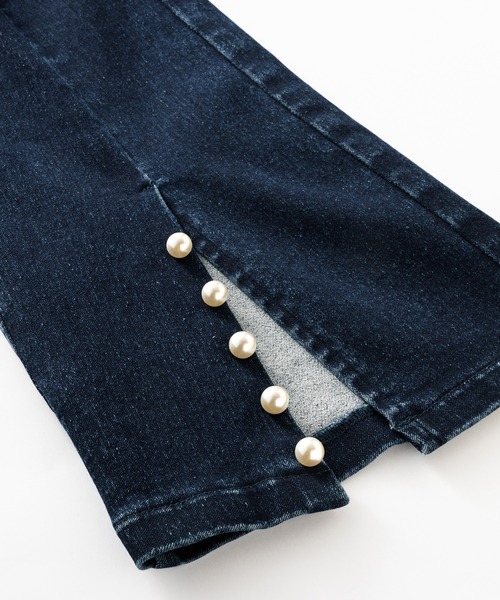 alotta（アロッタ）の「フロントスリットパール調ストレッチパンツ（その他パンツ・レディース・ブラック/ブルー・M/L）」の15枚目の写真