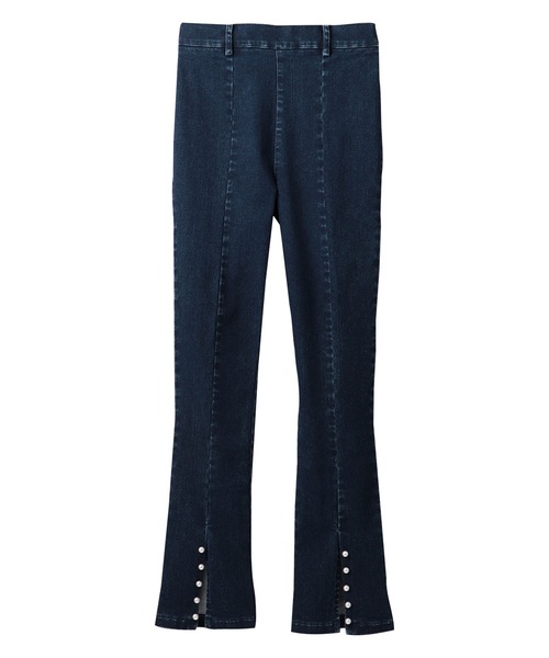 alotta（アロッタ）の「フロントスリットパール調ストレッチパンツ（その他パンツ・レディース・ブラック/ブルー・M/L）」の14枚目の写真