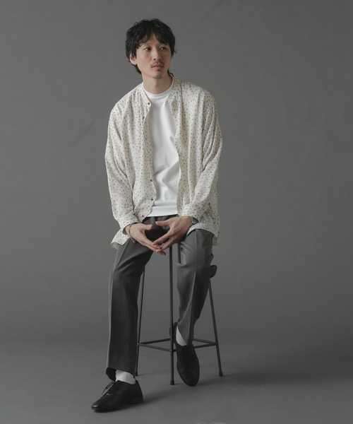 NANO universe（ナノユニバース）の「バックサテンプリントシャツ（シャツ/ブラウス・メンズ・アイボリー/ネイビー・M/L）」の21枚目の写真