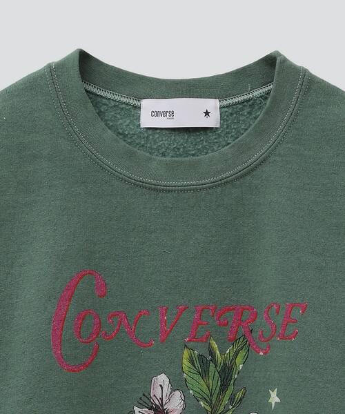CONVERSE TOKYO（コンバーストウキョウ）の「VINTAGE LIKE CHERRY BLOSSAM PRINT SWEAT（スウェット・レディース・ブラック/ピンク/グリーン・FREE）」の10枚目の写真