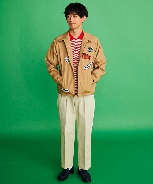 penguin BY MUNSINGWEAR（ペンギン バイ マンシングウェア）の「GOLF SWING TOP / ゴルフスウィングトップ（ブルゾン・メンズ・ベージュ/ネイビー・L/XL/M）」の4枚目の写真