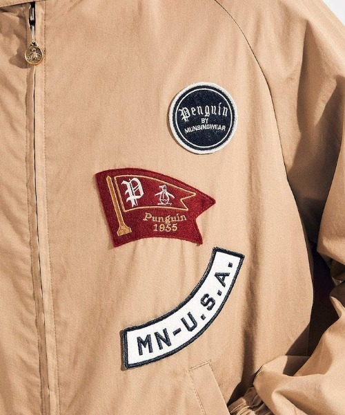 penguin BY MUNSINGWEAR（ペンギン バイ マンシングウェア）の「GOLF SWING TOP / ゴルフスウィングトップ（ブルゾン・メンズ・ベージュ/ネイビー・L/XL/M）」の9枚目の写真