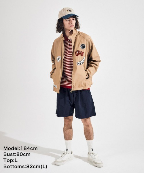 penguin BY MUNSINGWEAR（ペンギン バイ マンシングウェア）の「GOLF SWING TOP / ゴルフスウィングトップ（ブルゾン・メンズ・ベージュ/ネイビー・L/XL/M）」の18枚目の写真