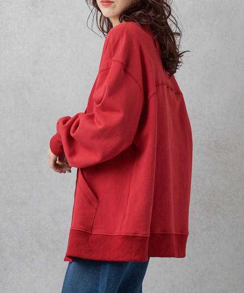 Lull（ルル）の「【Lull / ルル】オーバースウェットカーディガン（カーディガン/ボレロ・レディース・チャコール/杢グレー/ブラウン/レッド/オフホワイト・ONESIZE）」の9枚目の写真