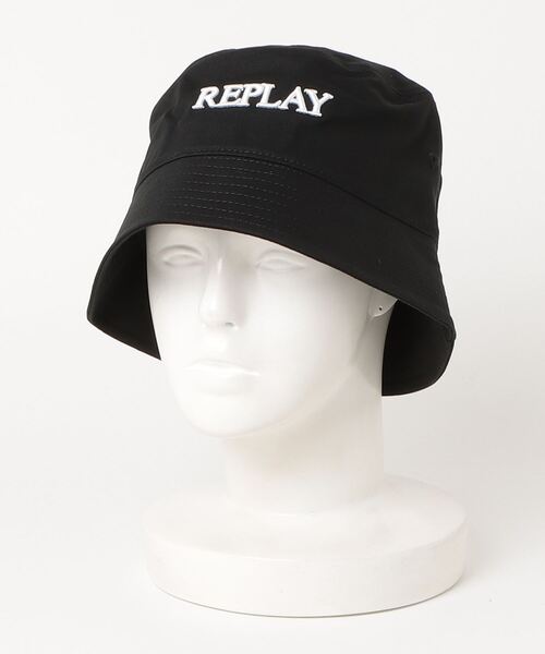REPLAY(リプレイ)の「ヘビーコットンツイルバケットハット(ハット・メンズ・ベージュ/ブラック/カーキ・X-LARGE/LARGE/MEDIUM)」の2枚目の写真