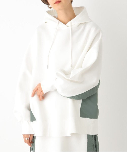 LEPSIM（レプシィム）の「異素材パーカー　992089（パーカー・レディース・オフホワイト/グレー/ブラック・FREE）」の2枚目の写真