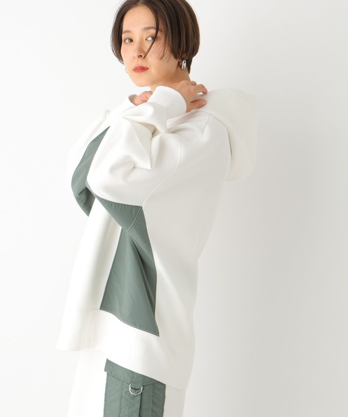 LEPSIM（レプシィム）の「異素材パーカー　992089（パーカー・レディース・オフホワイト/グレー/ブラック・FREE）」の5枚目の写真