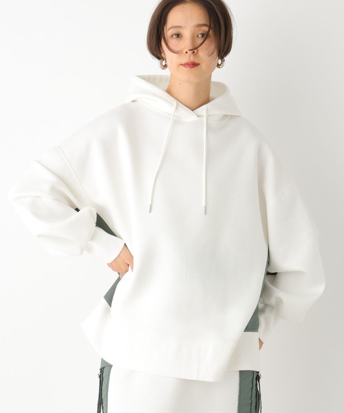 LEPSIM（レプシィム）の「異素材パーカー　992089（パーカー・レディース・オフホワイト/グレー/ブラック・FREE）」の6枚目の写真